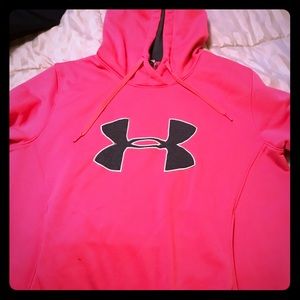 Pink under armour hoodie
